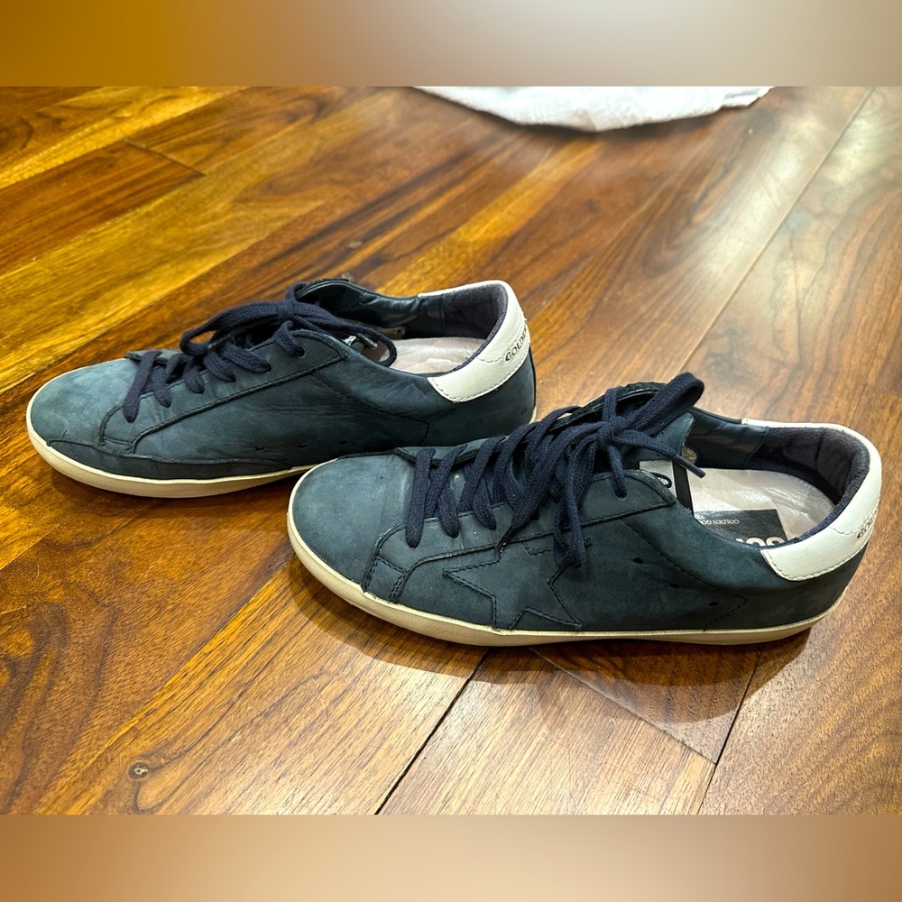 Golden Goose Women’s Navy Blue Suede Sneaker 37